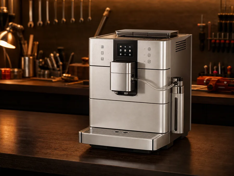 Иллюстрация кофемашины типа Miele CM 6 в сервисной мастерской